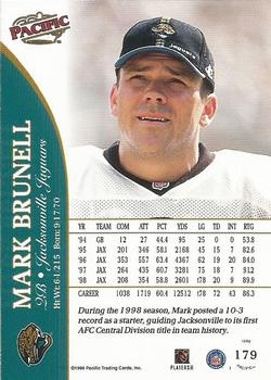 1999 Pacific #179 Mark Brunell Back