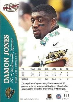 1999 Pacific #181 Damon Jones Back