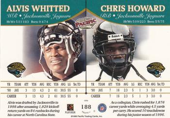 1999 Pacific #188 Alvis Whitted / Chris Howard Back