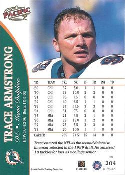 1999 Pacific #204 Trace Armstrong Back