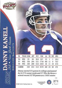 1999 Pacific #271 Danny Kanell Back