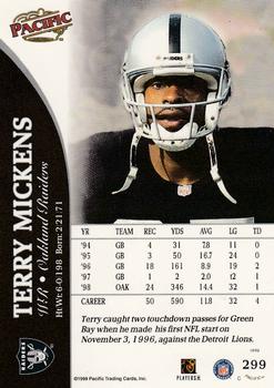 1999 Pacific #299 Terry Mickens Back