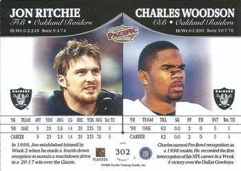 1999 Pacific #302 Jon Ritchie / Charles Woodson Back