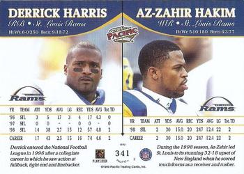1999 Pacific #341 Derrick Harris / Az-Zahir Hakim Back
