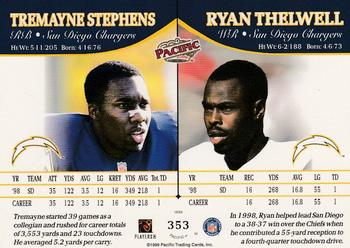 1999 Pacific #353 Ryan Thelwell / Tremayne Stephens Back