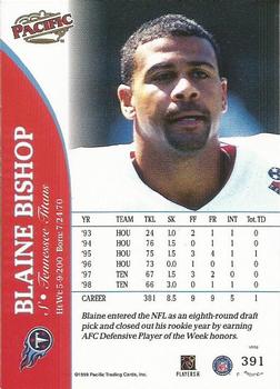 1999 Pacific #391 Blaine Bishop Back