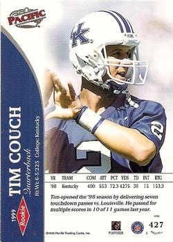 1999 Pacific #427 Tim Couch Back