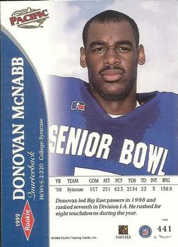 1999 Pacific #441 Donovan McNabb Back