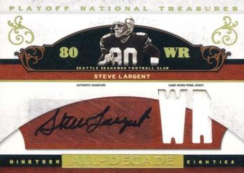2007 Playoff National Treasures - All Decade Material Signature Positions #AD-SL Steve Largent Front