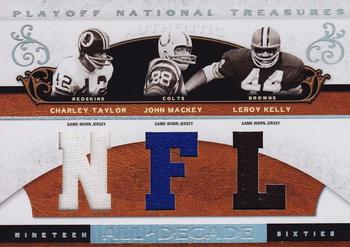 2007 Playoff National Treasures - All Decade Material Trios NFL #AD-CTJMLK Charley Taylor / John Mackey / Leroy Kelly Front