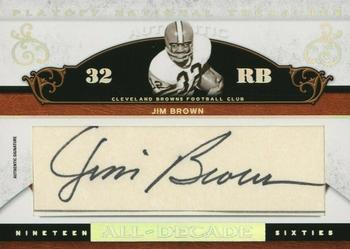 2007 Playoff National Treasures - All Decade Signature Cuts #AD-JB Jim Brown Front