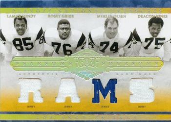 2007 Playoff National Treasures - Fearsome Foursome #FF-LLRGMOD Lamar Lundy / Rosey Grier / Merlin Olsen / Deacon Jones Front