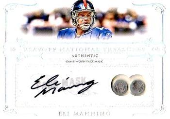 2007 Playoff National Treasures - Material Signature Face Mask #5 Eli Manning Front