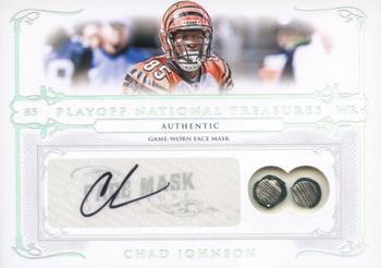 2007 Playoff National Treasures - Material Signature Face Mask #32 Chad Johnson Front