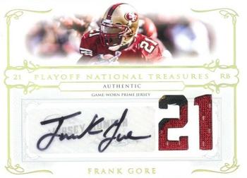 2007 Playoff National Treasures - Material Signature Jersey Numbers #24 Frank Gore Front