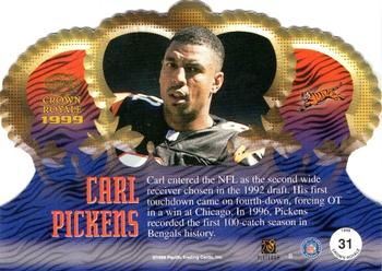 1999 Pacific Crown Royale #31 Carl Pickens Back
