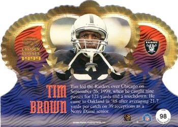 1999 Pacific Crown Royale #98 Tim Brown Back