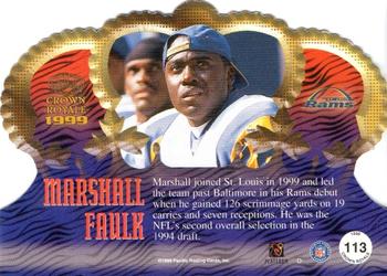1999 Pacific Crown Royale #113 Marshall Faulk Back