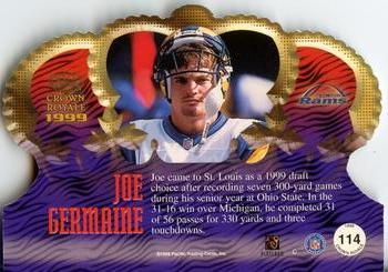 1999 Pacific Crown Royale #114 Joe Germaine Back