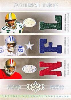 2007 Playoff National Treasures - Material Trios NFL #MT-SSMIJR Sterling Sharpe / Michael Irvin / Jerry Rice Front