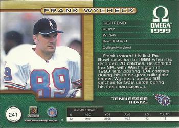 1999 Pacific Omega #241 Frank Wycheck Back