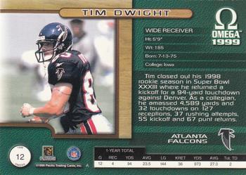 1999 Pacific Omega #12 Tim Dwight Back