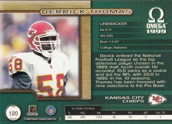 1999 Pacific Omega #120 Derrick Thomas Back
