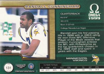 1999 Pacific Omega #131 Randall Cunningham Back