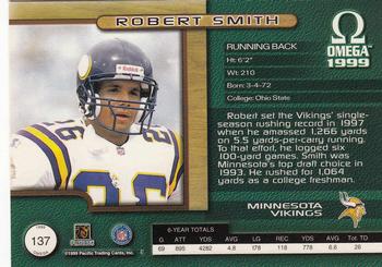 1999 Pacific Omega #137 Robert Smith Back