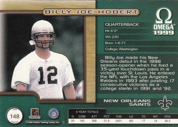 1999 Pacific Omega #148 Billy Joe Hobert Back