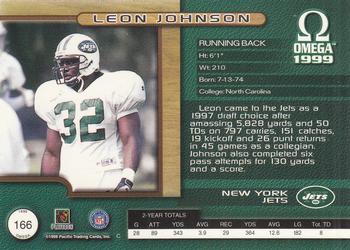 1999 Pacific Omega #166 Leon Johnson Back