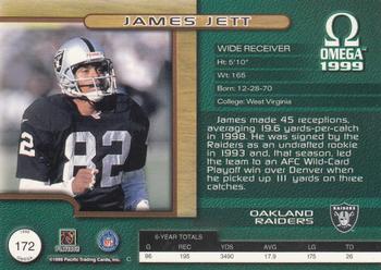 1999 Pacific Omega #172 James Jett Back