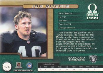 1999 Pacific Omega #174 Jon Ritchie Back