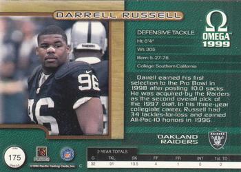 1999 Pacific Omega #175 Darrell Russell Back