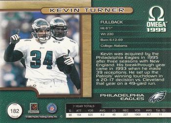 1999 Pacific Omega #182 Kevin Turner Back