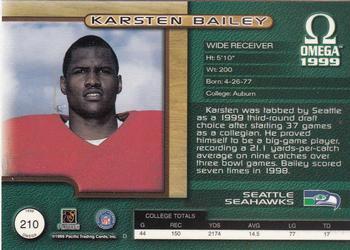 1999 Pacific Omega #210 Karsten Bailey Back