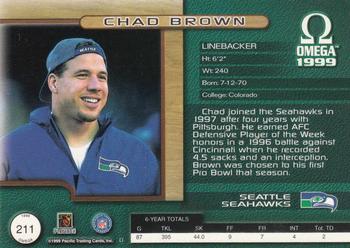 1999 Pacific Omega #211 Chad Brown Back
