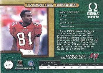 1999 Pacific Omega #232 Jacquez Green Back