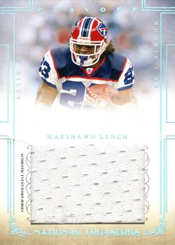 2007 Playoff National Treasures - Rookie Jumbo Material #123 Marshawn Lynch Front