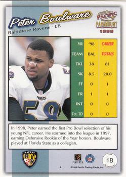 1999 Pacific Paramount #18 Peter Boulware Back