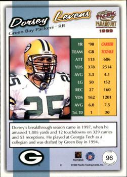 1999 Pacific Paramount #96 Dorsey Levens Back