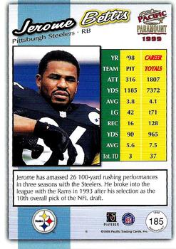1999 Pacific Paramount #185 Jerome Bettis Back