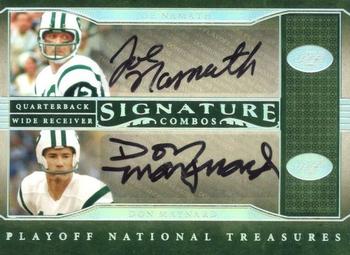 2007 Playoff National Treasures - Signature Combos #6 Joe Namath / Don Maynard Front