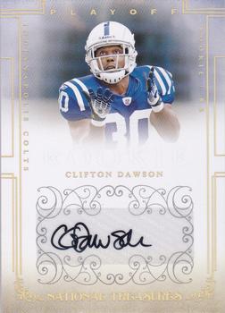 2007 Playoff National Treasures - Signature Gold #179 Clifton Dawson Front