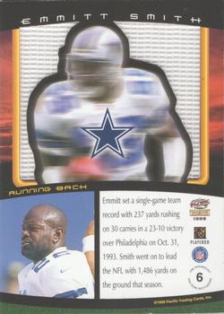 1999 Pacific Paramount - End Zone Net-Fusions #6 Emmitt Smith Back