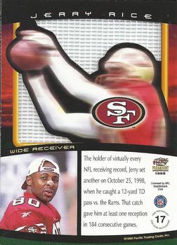 1999 Pacific Paramount - End Zone Net-Fusions #17 Jerry Rice Back