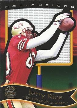 1999 Pacific Paramount - End Zone Net-Fusions #17 Jerry Rice Front