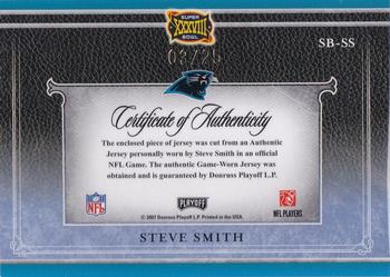 2007 Playoff National Treasures - Super Bowl Material Prime #SB-SS Steve Smith Back