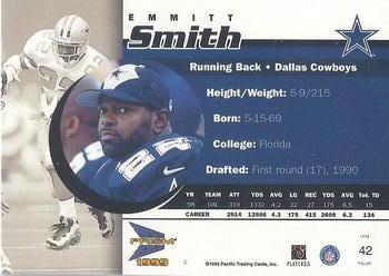1999 Pacific Prism #42 Emmitt Smith Back