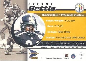 1999 Pacific Prism #111 Jerome Bettis Back